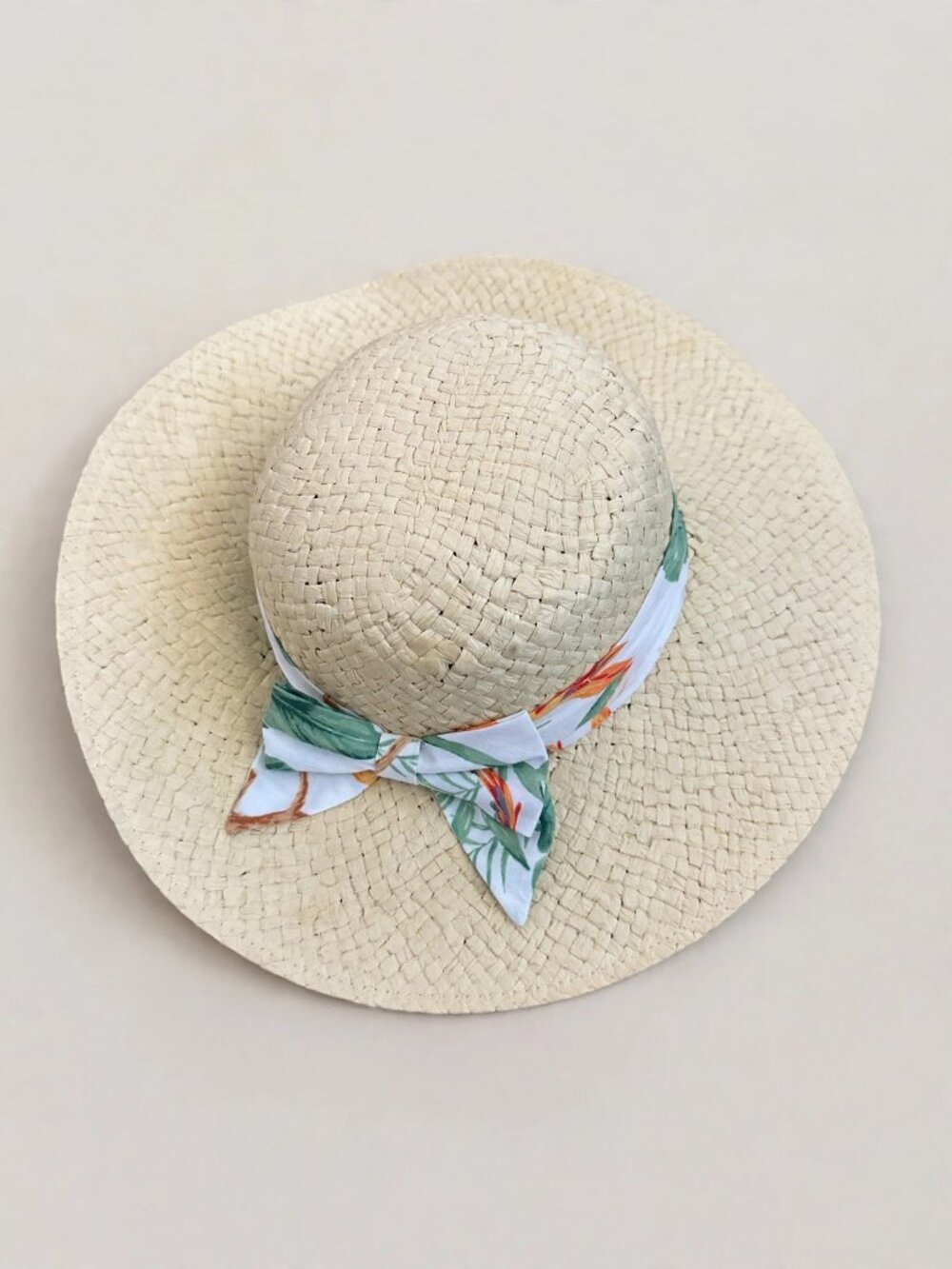 Janie and Jack Straw Sun Hat Kids 12-24 Months Floral Bow